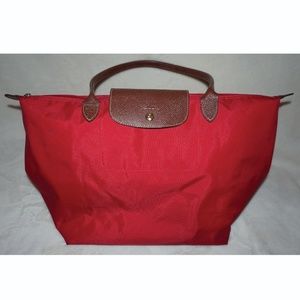 Longchamp Large Le Pliage Tote, Red